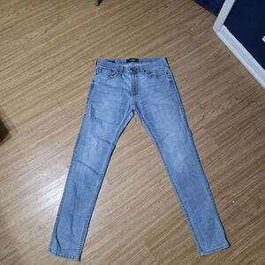 Hollister Jeans Mens 32x34 Blue Skinny Epic Flex Light Wash Denim
